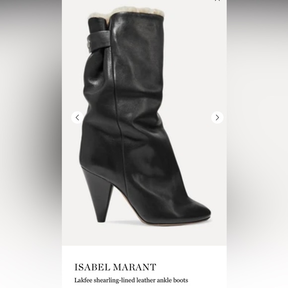 Isabel Marant Lakfee shearling-lined leather ankle boots - Picture 4 of 11